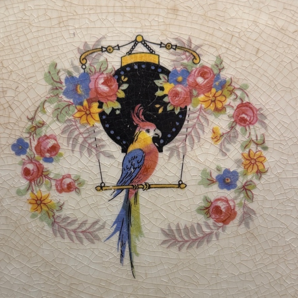 Vintage Penn China -Parrot Serving Platter